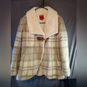 Black Mountain Fleece Women's Plaid Sherpa-Lined Women's Coat